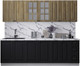 Миниатюра изображения товара Кухонный гарнитур Интерлиния Мила Деко 2.5А (черный/дуб вотан/белый гранит)