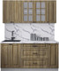 Миниатюра изображения товара Кухонный гарнитур Интерлиния Мила Деко 1.7Б (дуб вотан/дуб вотан/белый гранит)