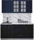 Миниатюра изображения товара Кухонный гарнитур Интерлиния Мила Деко 1.7Б (черный/индиго/белый гранит)