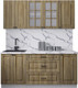 Миниатюра изображения товара Кухонный гарнитур Интерлиния Мила Деко 1.8Б (дуб вотан/дуб вотан/белый гранит)