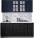 Миниатюра изображения товара Кухонный гарнитур Интерлиния Мила Деко 1.8Б (черный/индиго/белый гранит)
