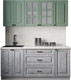 Миниатюра изображения товара Кухонный гарнитур Интерлиния Мила Деко 1.8Б (керамика/мята/опал светлый)