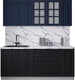 Миниатюра изображения товара Кухонный гарнитур Интерлиния Мила Деко 1.9Б (черный/индиго/белый гранит)
