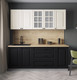 Миниатюра изображения товара Кухонный гарнитур Интерлиния Мила Деко 2.0Б (черный/белый/дуб бунратти)