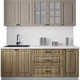 Миниатюра изображения товара Кухонный гарнитур Интерлиния Мила Деко 2.0Б (дуб вотан/луна/опал светлый)