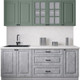 Миниатюра изображения товара Кухонный гарнитур Интерлиния Мила Деко 2.0Б (керамика/мята/опал светлый)