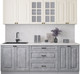 Миниатюра изображения товара Кухонный гарнитур Интерлиния Мила Деко 2.2Б (керамика/белый/опал светлый)
