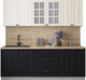Миниатюра изображения товара Кухонный гарнитур Интерлиния Мила Деко 2.2Б (черный/белый/дуб бунратти)