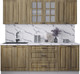Миниатюра изображения товара Кухонный гарнитур Интерлиния Мила Деко 2.2Б (дуб вотан/дуб вотан/белый гранит)