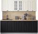Миниатюра изображения товара Кухонный гарнитур Интерлиния Мила Деко 2.3Б (черный/белый/дуб бунратти)