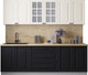 Миниатюра изображения товара Кухонный гарнитур Интерлиния Мила Деко 2.4Б (черный/белый/дуб бунратти)