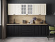 Миниатюра изображения товара Кухонный гарнитур Интерлиния Мила Деко 2.4Б (черный/белый/дуб бунратти)