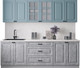 Миниатюра изображения товара Кухонный гарнитур Интерлиния Мила Деко 2.4Б (керамика/океан/опал светлый)