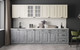 Миниатюра изображения товара Кухонный гарнитур Интерлиния Мила Деко 3.0Б (керамика/белый/опал светлый)
