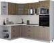 Миниатюра изображения товара Кухонный гарнитур Интерлиния Мила Деко 1.68x2.4 LV (луна/дуб вотан/опал светлый)