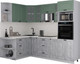 Миниатюра изображения товара Кухонный гарнитур Интерлиния Мила Деко 1.68x2.4 LV (керамика/мята/опал светлый)