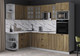 Миниатюра изображения товара Кухонный гарнитур Интерлиния Мила Деко 1.68x2.6 LV (дуб вотан/дуб вотан/белый гранит)
