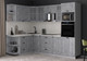 Миниатюра изображения товара Кухонный гарнитур Интерлиния Мила Деко 1.68x2.6 LV (керамика/керамика/опал светлый)