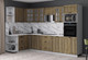 Миниатюра изображения товара Кухонный гарнитур Интерлиния Мила Деко 1.68x3.0 LV (дуб вотан/дуб вотан/белый гранит)