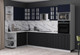 Миниатюра изображения товара Кухонный гарнитур Интерлиния Мила Деко 1.68x3.0 LV (черный/индиго/белый гранит)