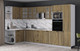 Миниатюра изображения товара Кухонный гарнитур Интерлиния Мила Деко 1.68x3.4 LV (дуб вотан/дуб вотан/белый гранит)