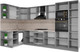 Миниатюра изображения товара Кухонный гарнитур Интерлиния Мила Деко 1.68x3.4 LV (черный/дуб вотан/белый гранит)