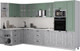 Миниатюра изображения товара Кухонный гарнитур Интерлиния Мила Деко 1.68x3.4 LV (керамика/мята/опал светлый)