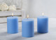 Миниатюра изображения товара Набор свечей Мелт 100мм (3шт, голубой)
