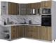 Миниатюра изображения товара Кухонный гарнитур Интерлиния Мила Деко 1.88x2.4 LV (дуб вотан/дуб вотан/белый гранит)