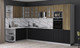 Миниатюра изображения товара Кухонный гарнитур Интерлиния Мила Деко 1.88x3.4 LV (черный/дуб вотан/белый гранит)