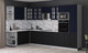 Миниатюра изображения товара Кухонный гарнитур Интерлиния Мила Деко 1.88x3.4 LV (черный/индиго/белый гранит)