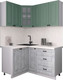 Миниатюра изображения товара Кухонный гарнитур Интерлиния Мила Деко 1.2x1.5 (керамика/мята/опал светлый)