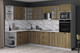 Миниатюра изображения товара Кухонный гарнитур Интерлиния Мила Деко 1.88x3.0 LV (дуб вотан/дуб вотан/белый гранит)