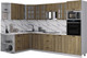 Миниатюра изображения товара Кухонный гарнитур Интерлиния Мила Деко 1.88x3.0 LV (дуб вотан/дуб вотан/белый гранит)