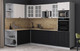 Миниатюра изображения товара Кухонный гарнитур Интерлиния Мила Деко 1.88x2.8 LV (черный/белый/дуб бунратти)