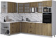 Миниатюра изображения товара Кухонный гарнитур Интерлиния Мила Деко 1.88x2.8 LV (дуб вотан/дуб вотан/белый гранит)