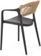 Миниатюра изображения товара Стул садовый Halmar K582 (черный/натуральный)