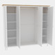 Миниатюра изображения товара Шкаф ММЦ Кантри 40 (белый лак/браун)