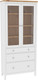 Миниатюра изображения товара Шкаф с витриной ММЦ Кантри 23 (белый лак/браун)