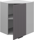 Миниатюра изображения товара Шкаф навесной для кухни Arvento Корнелия Анта-плюс ВШУ угловой (графит софт)