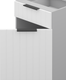 Миниатюра изображения товара Шкаф-стол кухонный Arvento Корнелия Анта-плюс НШ40р1ш без столешницы (белый софт)
