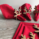 Миниатюра изображения товара Комплект столового белья ОМурМебель Рога оленя (6шт, красный)
