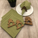 Миниатюра изображения товара Набор сервировочных салфеток ОМурМебель с держателем Елка (6шт, зеленый)