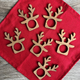 Миниатюра изображения товара Набор сервировочных салфеток ОМурМебель с держателем Рога оленя (6шт, красный)
