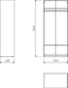 Миниатюра изображения товара Каркас шкафа Mio Tesoro Макс 100x58x233 2.06.07.250.1 (белый)