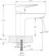 Миниатюра изображения товара Умывальник со смесителем Lauter 21887B + Awe 21CK128C + сифон 21635CH + донный клапан 21190CH (хром)