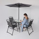 Миниатюра изображения товара Комплект садовой мебели AksHome Picnic (серый/черный)