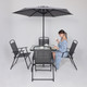 Миниатюра изображения товара Комплект садовой мебели AksHome Picnic (серый/черный)