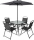 Миниатюра изображения товара Комплект садовой мебели AksHome Picnic (серый/черный)