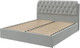 Миниатюра изображения товара Полуторная кровать Bravo Мебель Белиста 140х200 c п/м стандарт 1 вариант (светло-серый)